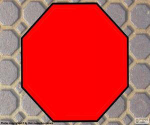A regular Octagon, polygon with eight sides puzzle