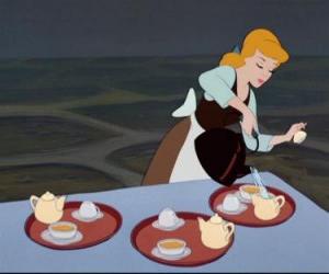 After the death of his father Cinderella is forced to make a maid puzzle