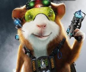 Agent Darwin, the guinea pig leader of Force-G team puzzle