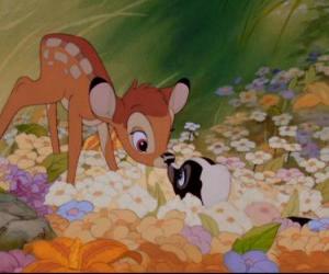 Bambi meets a skunk you are calling Flower puzzle