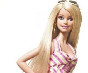 Barbie sunglasses on his head puzzle