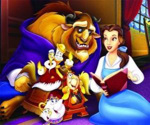 Beauty and the Beast, with the servants turned into objects puzzle