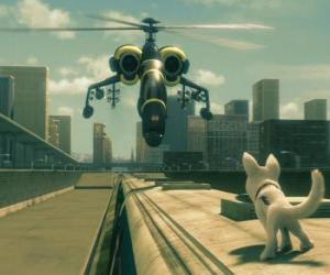 Bolt on top of a train is facing a helicopter puzzle