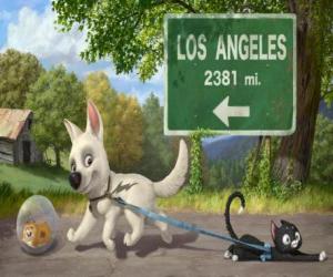 Bolt with Mittens and Rhino on the route to Hollywood puzzle