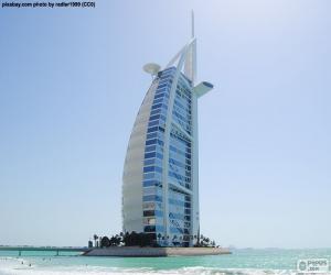 Burj Al Arab Hotel, luxury hotel, a building with 321 meters on an artificial island, Dubai, United Arab Emirates puzzle