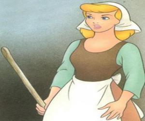 Cinderella, a beautiful young woman forced to make a servant of her stepmother and stepsisters puzzle