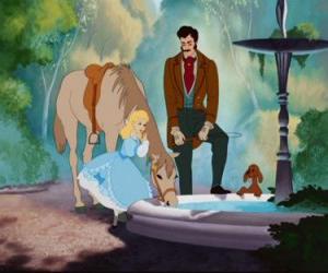 Cinderella with her beloved father puzzle