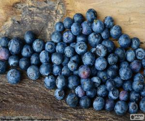 Cranberry, blueberry fruit or berries puzzle