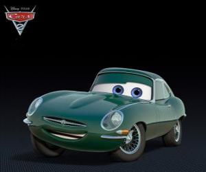 David Hobbscap the Green jaguar, is now an international star in motorsport puzzle