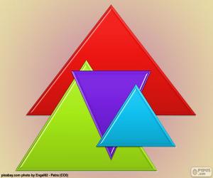 Equilateral triangle, regular polygon with three sides of equal length puzzle
