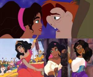 Esmeralda, the beautiful gipsy girl who befriends Quasimodo and shows him that his soul is truly beautiful puzzle