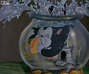 Figaro kisses Cleo to celebrate and Pinocchio is a real boy puzzle