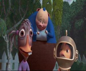 Friends of Chicken Little, Abby Mallard, Runt and Fish puzzle