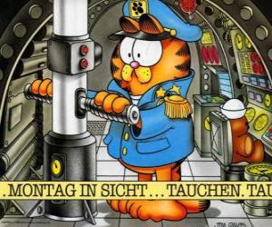 Garfield captain of a submarine puzzle
