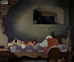 Gepeto crying after the wreck because it is thought that Pinocchio dead puzzle