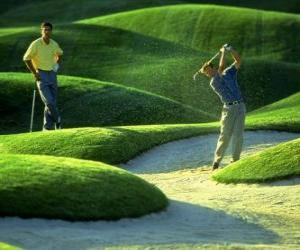 Golf - Golfer in the swing puzzle