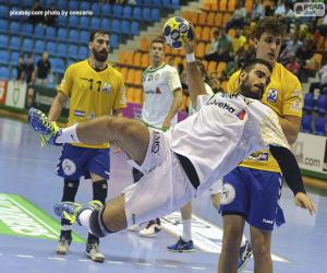 Handball - Player in a launch puzzle