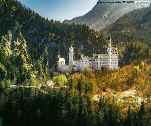 Huge castle surrounded by woods puzzle