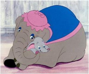 Little Dumbo with his mother puzzle