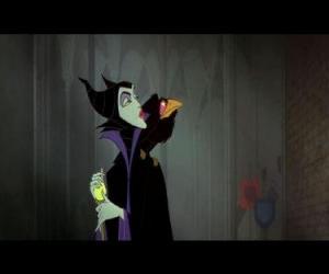 Maleficent, the bad fairy with her raven Diablo conjures a curse that Aurora will die at age 16 but really are just in a deep sleep since one of the tooth fairy gives you this gift puzzle