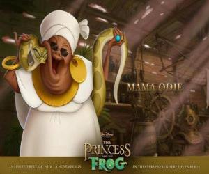 Mama Odie, the voodoo priestess good, but eccentric, swamp puzzle