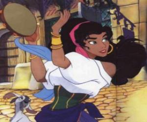 Megara, or Meg, dressed in gypsy puzzle