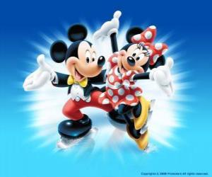 Mickey and Minnie dancing puzzle