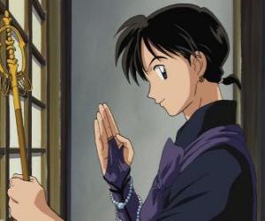 Miroku, a Buddhist monk traveling to mak puzzle