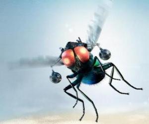 Mooch the fly, expert surveillance of the team G-Force puzzle