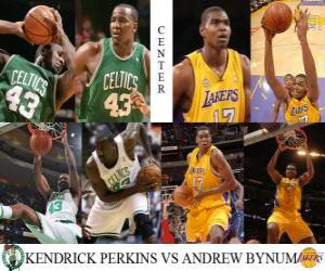 NBA Finals 2009-10, Center, Kendrick Perkins (Celtics) vs Andrew Bynum ...