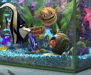 Nemo in the aquarium with their new friends puzzle