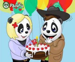Penny brings a cake to celebrate his birthday Max puzzle