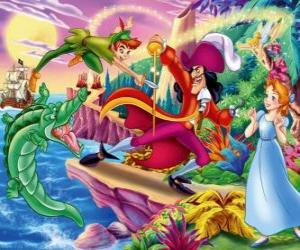 Peter Pan fighting with Captain Hook puzzle