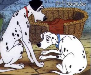 Pongo and Perdita in home puzzle