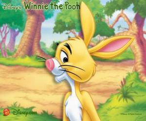Rabbit happy in the field puzzle