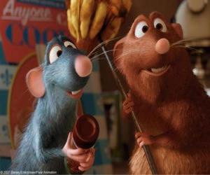 Remy and his brother Emile puzzle