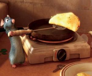 Remy cooking at home of Alfredo Linguini puzzle