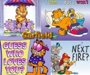 Several pictures of Garfield puzzle