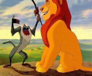 Simba and Rafiki, the baboon counselor puzzle