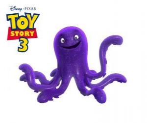 Stretch is a toy rubber octopus from the daycare center puzzle
