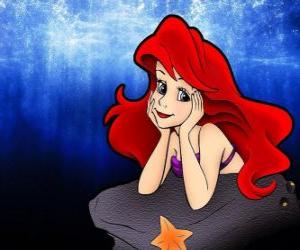 The Little Mermaid Ariel dreaming of her prince charming puzzle