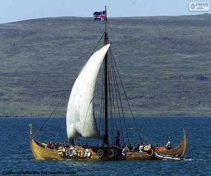 Viking ship or longship puzzle
