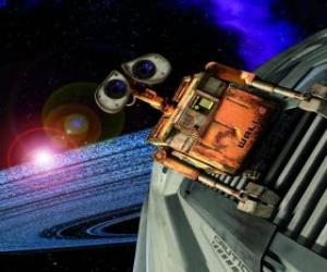 WALL-E desperately clinging to the hull of the ship puzzle