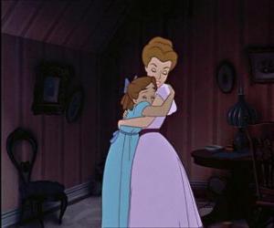Wendy holds her breast to the return of Neverland puzzle