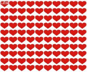 100 hearts, a hundred hearts to celebrate Valentine's Day, Saint Valentine's Day puzzle