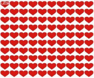 100 hearts, a hundred hearts to celebrate Valentine's Day, Saint Valentine's Day puzzle
