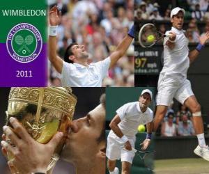 2011 Wimbledon Champion Novak Djokovic puzzle