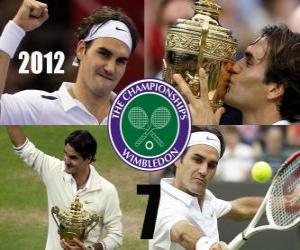 2012 Wimbledon Champion Roger Federer puzzle