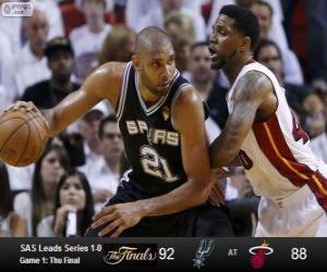 2013 NBA Finals, 1st Match, San Antonio Spurs 92 - Miami Heat 88 puzzle
