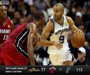 2013 NBA Finals, 3rd match, Miami Heat 77 - San Antonio Spurs 113 puzzle